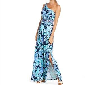 Lilly Pulitzer Malia One-Shoulder Maxi Dress